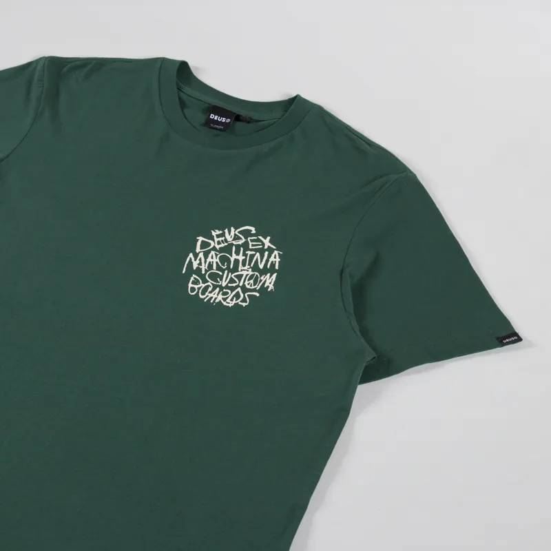 Deus Ex Machina Scrambler T Shirt Hunter Green-3