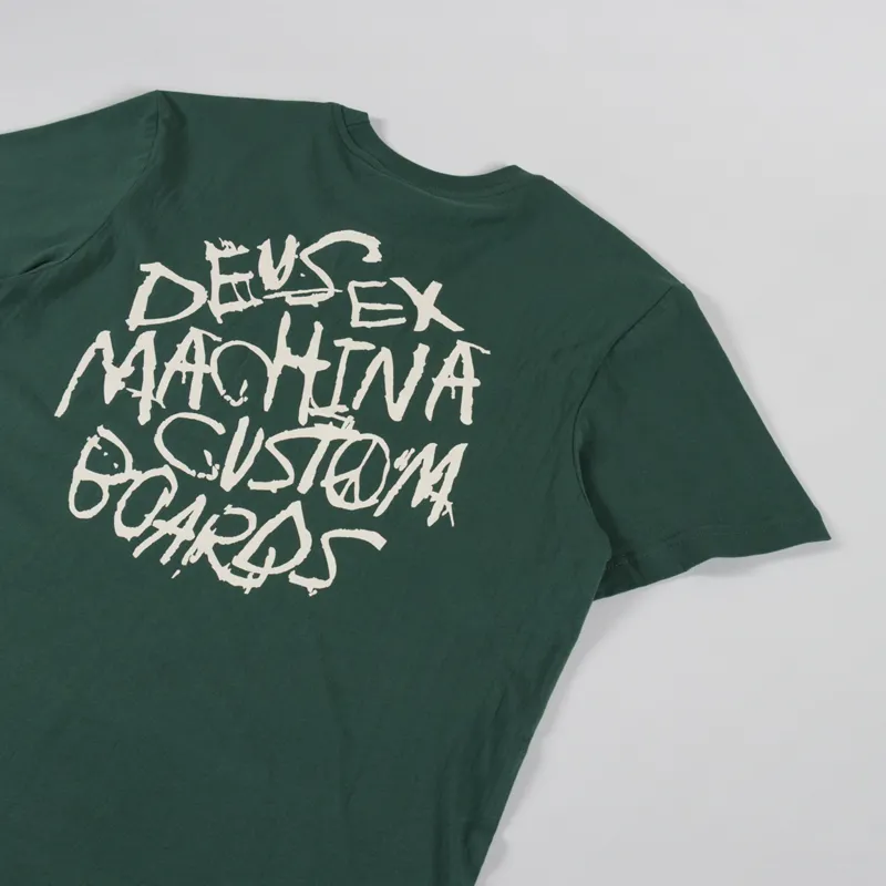 Deus Ex Machina Scrambler T Shirt Hunter Green-2