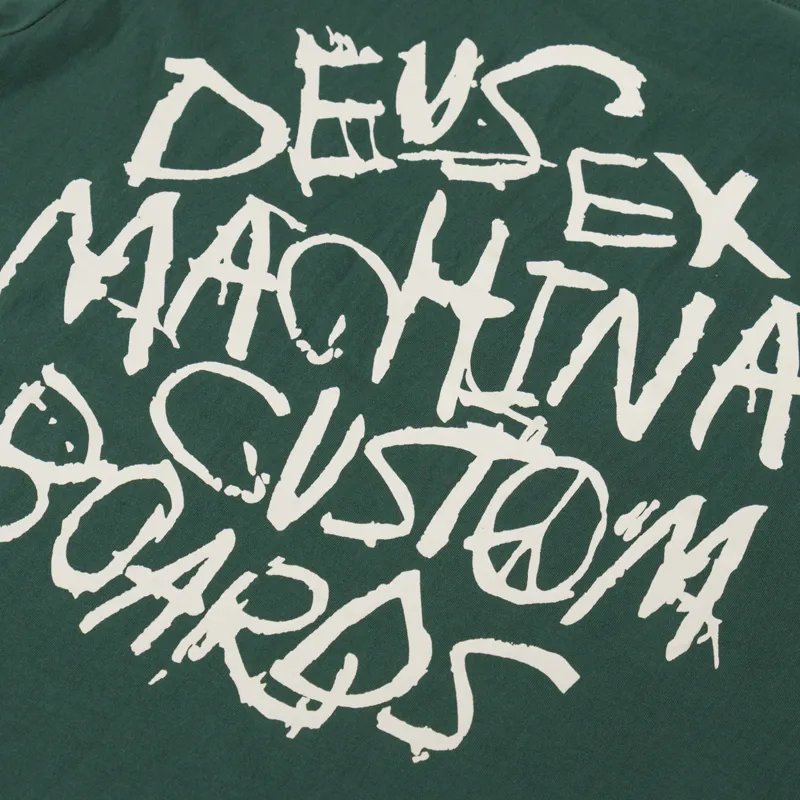 Deus Ex Machina Scrambler T Shirt Hunter Green-5