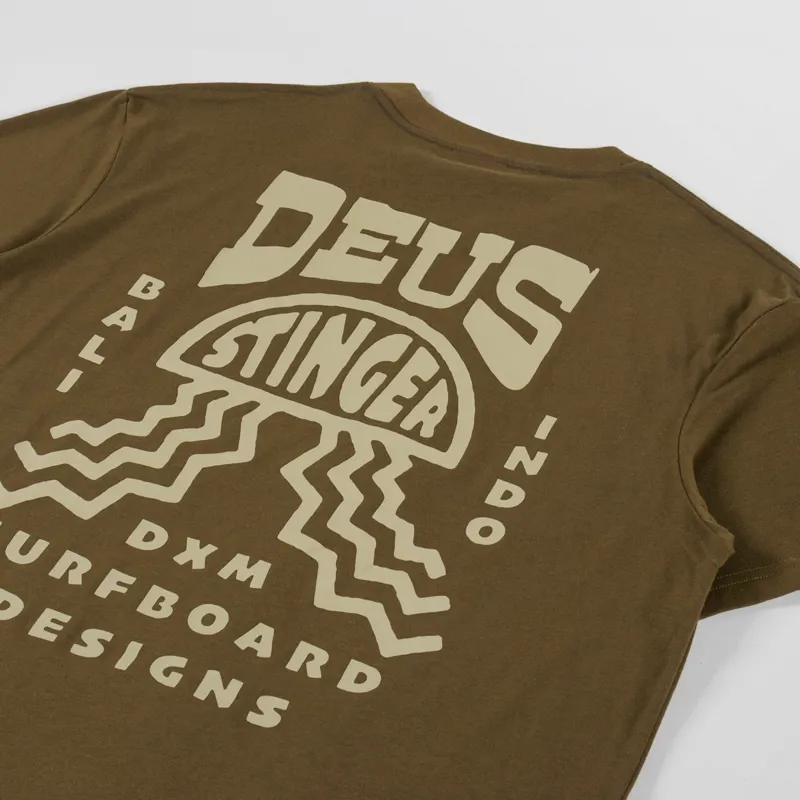 Deus Ex Machina Stinger T Shirt Dark Olive-2