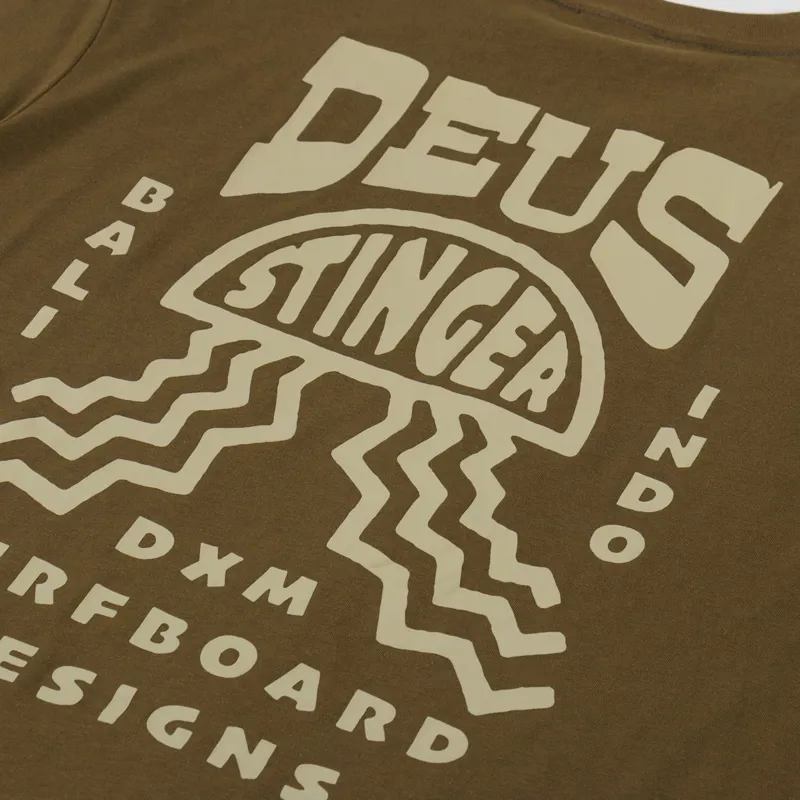 Deus Ex Machina Stinger T Shirt Dark Olive-4