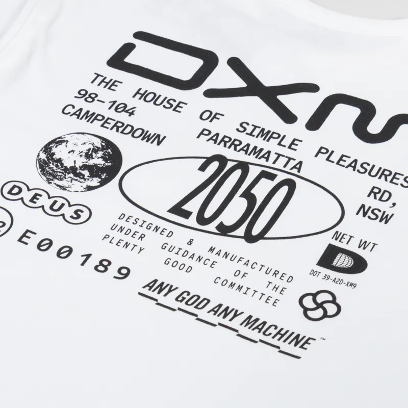 Deus Ex Machina Committee T Shirt Vintage White-4