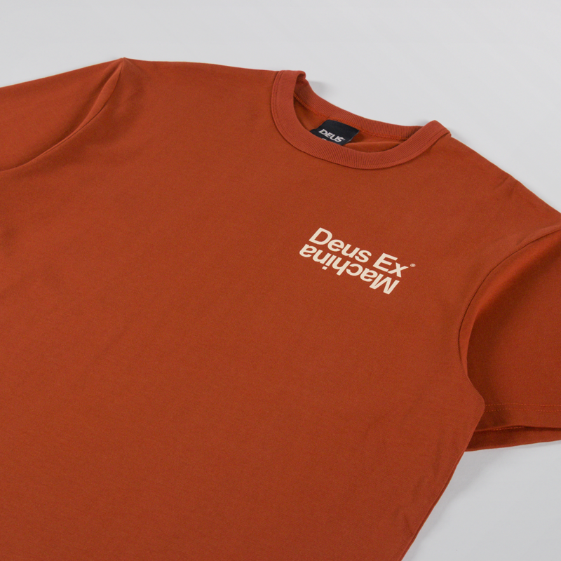 Deus Ex Machina Axis T Shirt Terracotta-3