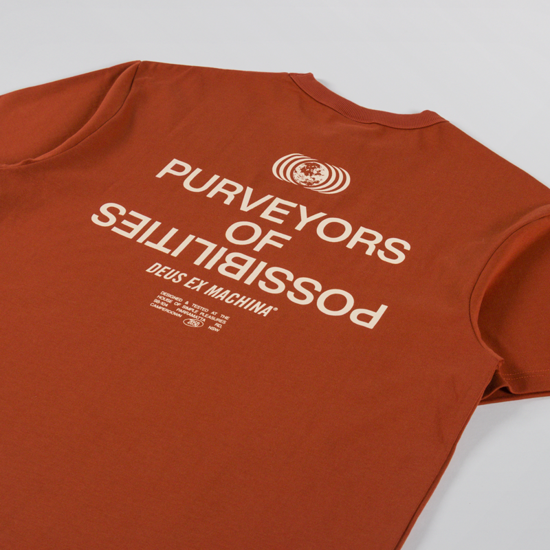 Deus Ex Machina Axis T Shirt Terracotta-2