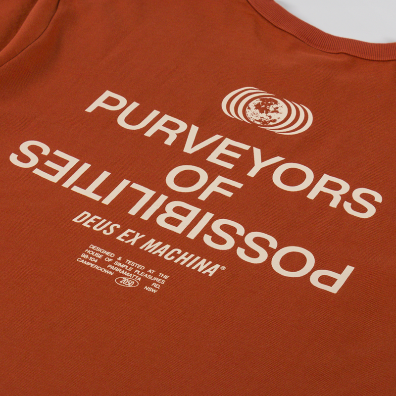 Deus Ex Machina Axis T Shirt Terracotta-5