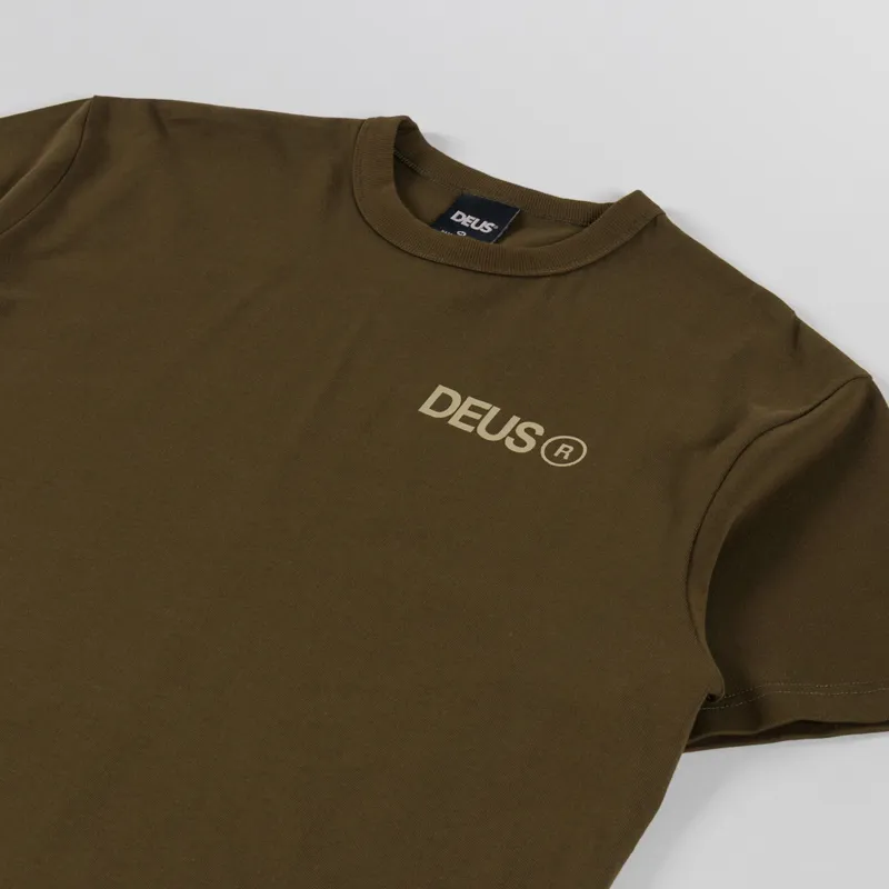 Deus Ex Machina Beams T Shirt Dark Olive-3