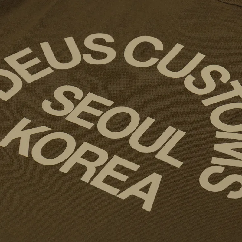 Deus Ex Machina Beams T Shirt Dark Olive-4