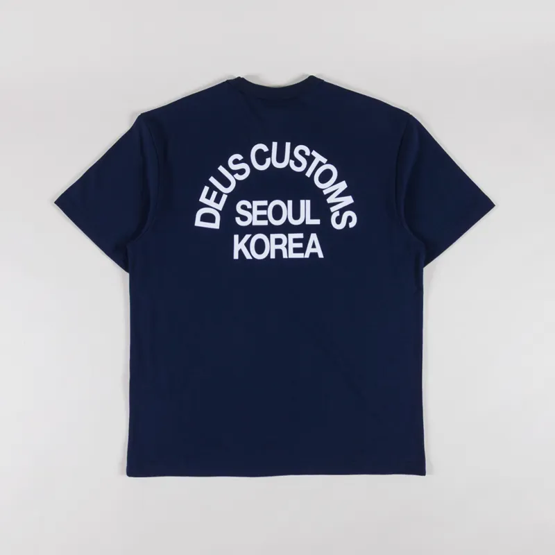 Deus Ex Machina Beams T Shirt Navy