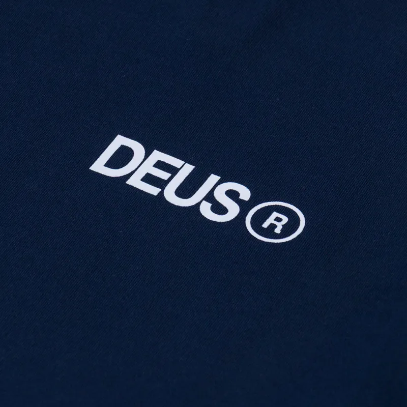 Deus Ex Machina Beams T Shirt Navy-5