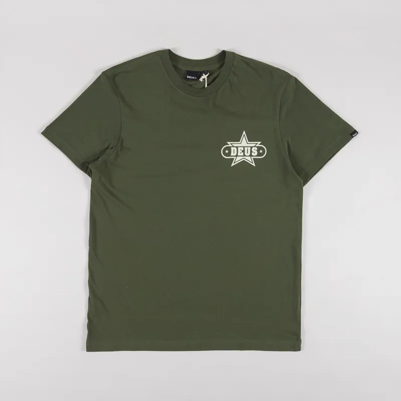 Deus Ex Machina Gumshoe T Shirt Cypress Green-1