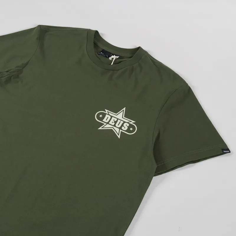 Deus Ex Machina Gumshoe T Shirt Cypress Green-3