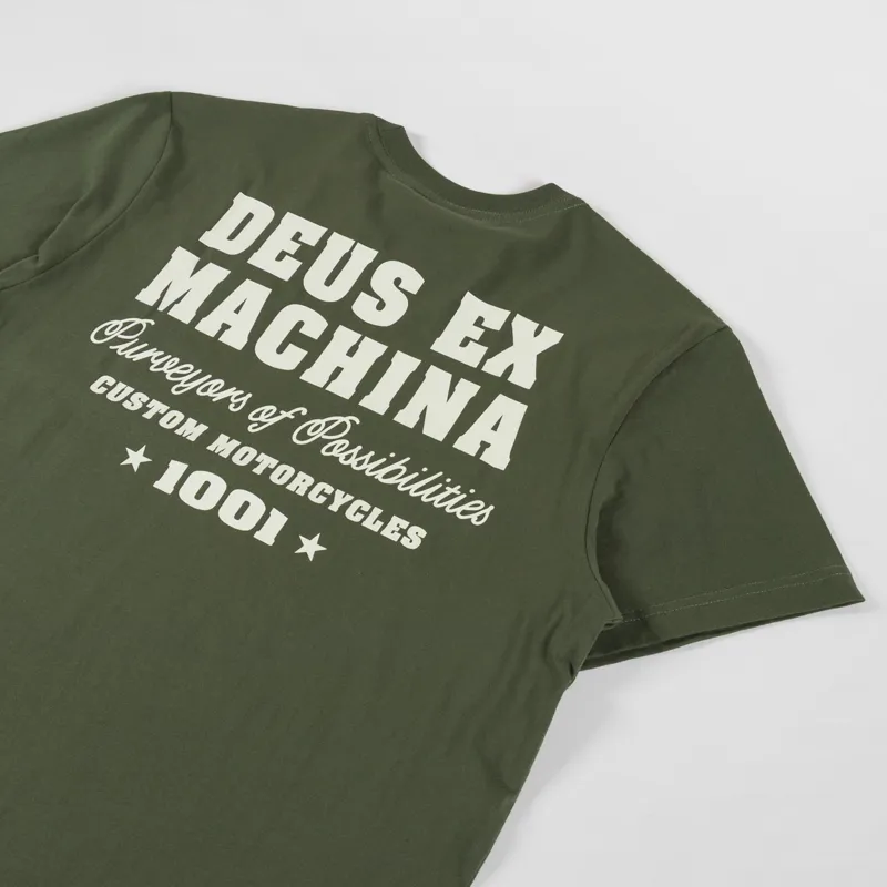 Deus Ex Machina Gumshoe T Shirt Cypress Green-2