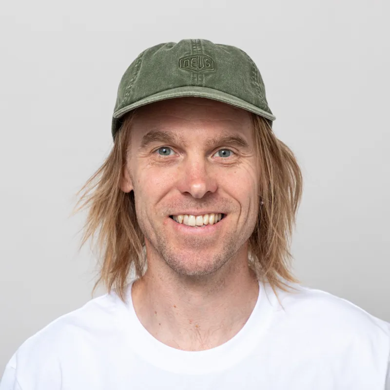 Deus Ex Machina Shield Garment Dyed Cap Cypress Green-1