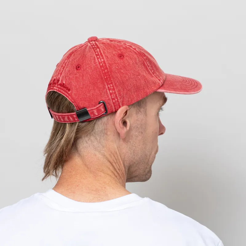 Deus Ex Machina Shield Garment Dyed Cap Lava Falls Red-2