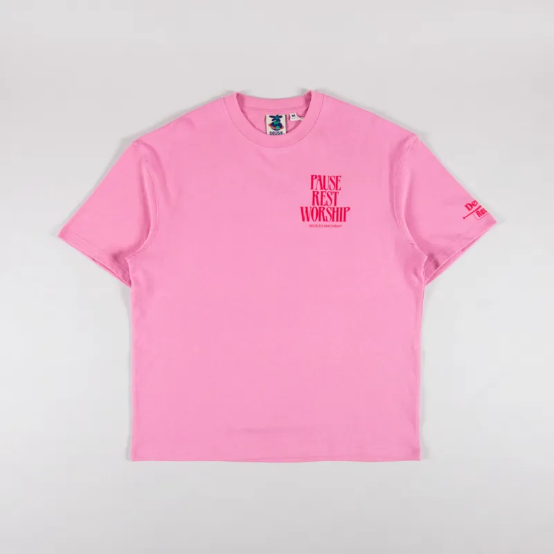 Deus Ex Machina Noise Complaint T Shirt Prism Pink-1