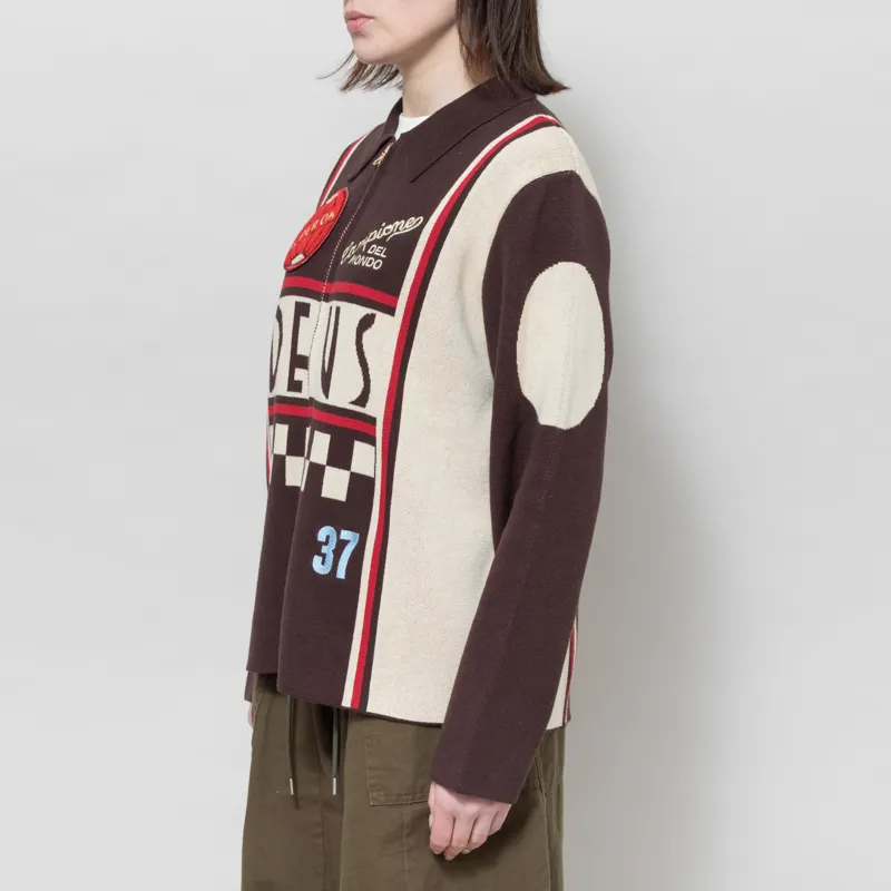 Deus Ex Machina Womens Monte Carlo Knit Cardigan Java Brown-1