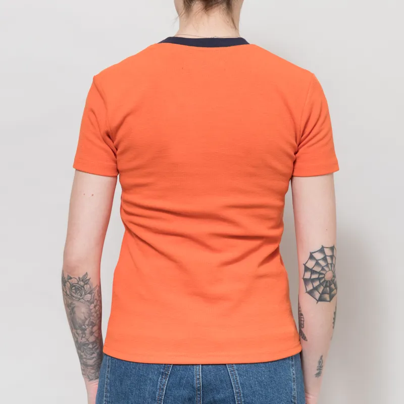 Deus Ex Machina Womens HeLeNe T Shirt Flame Orange-1
