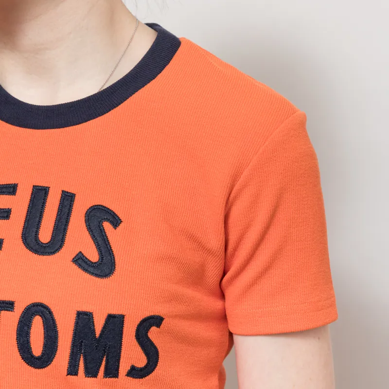 Deus Ex Machina Womens HeLeNe T Shirt Flame Orange-3