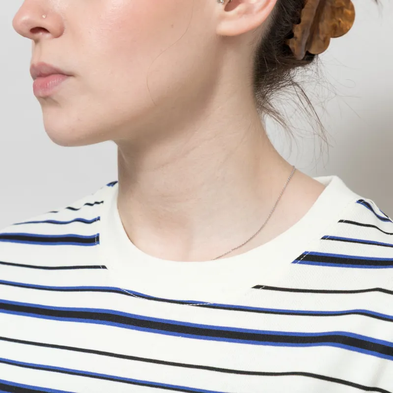 Deus Ex Machina Womens Pierre Stripe T Shirt Cream Blue-2