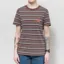 Deus Ex Machina Womens Pierre Stripe T Shirt Java Brown Baby Blue