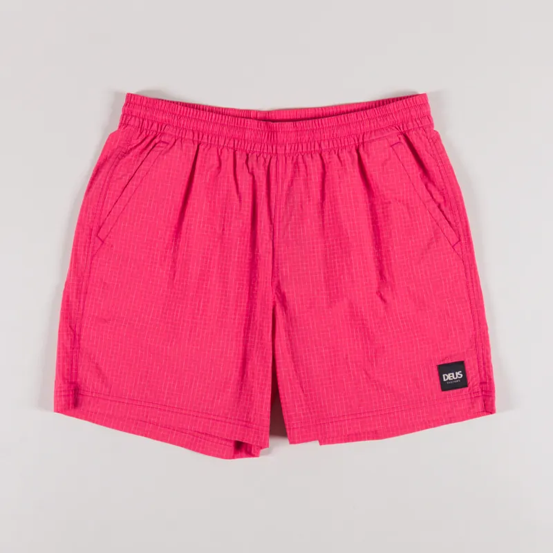 Deus Ex Machina Service Mesh Swim Shorts Melon Red