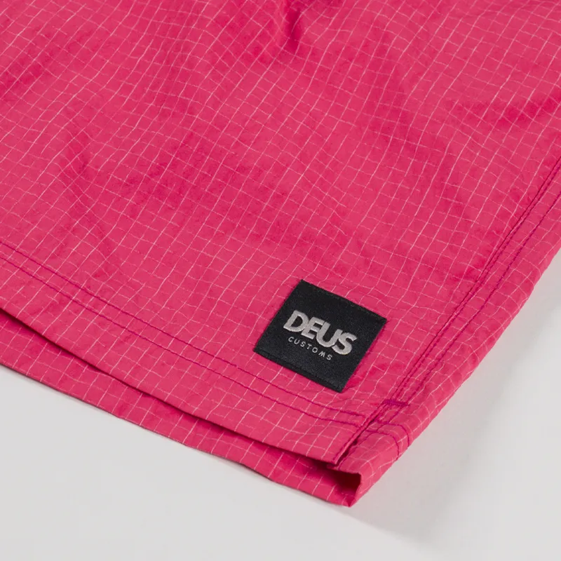 Deus Ex Machina Service Mesh Swim Shorts Melon Red-6