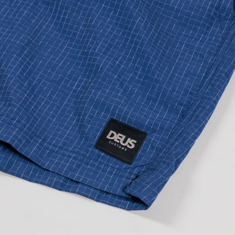 Deus Ex Machina Service Mesh Swim Shorts Mechanic Blue-6