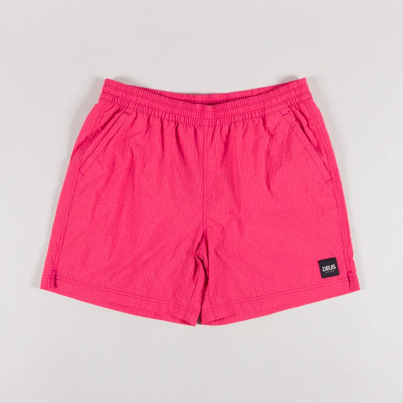 Deus Ex Machina Service Mesh Swim Shorts Melon Red