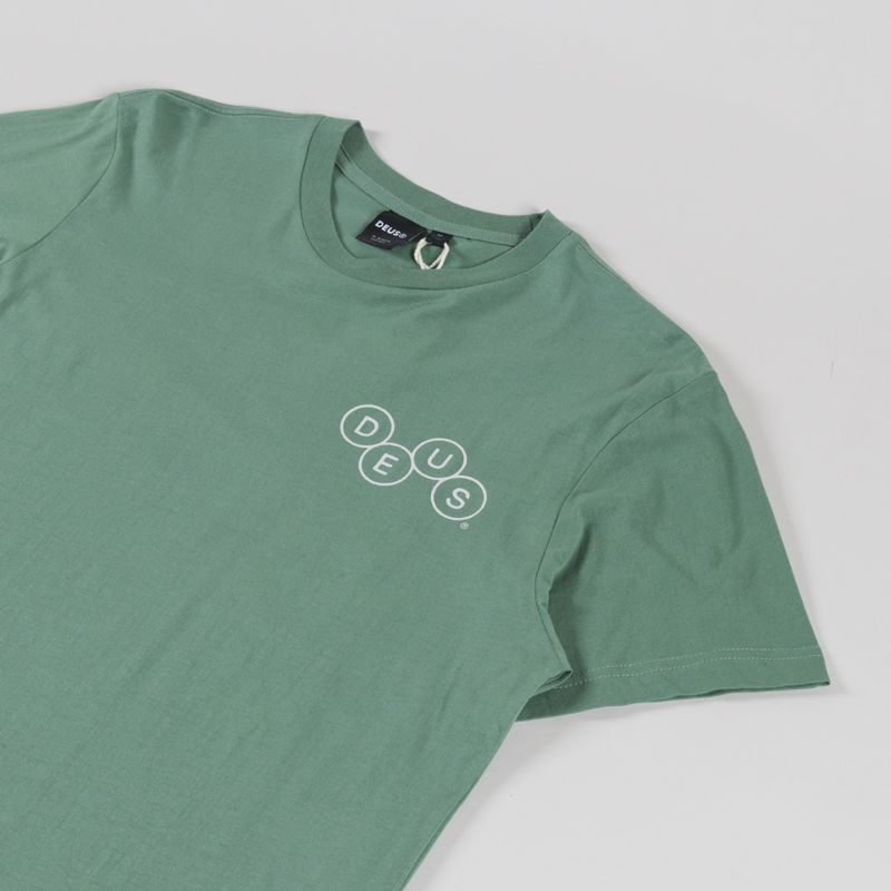 Deus Ex Machina Mechanism T Shirt Loden Frost Green-3