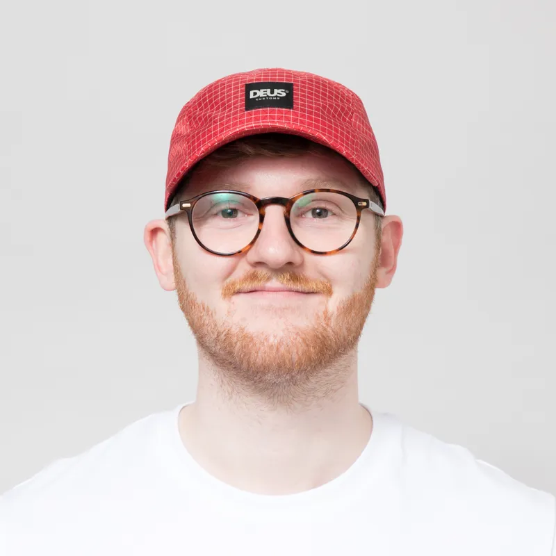 Deus Ex Machina Tower 5 Panel Cap Red-1