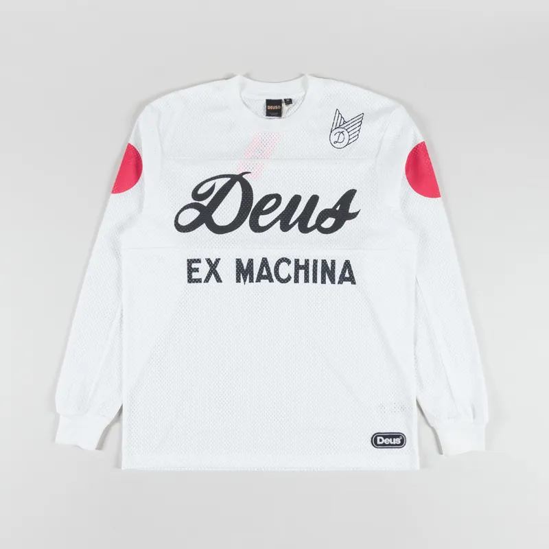 Deus Ex Machina Saber Moto Jersey Vintage White