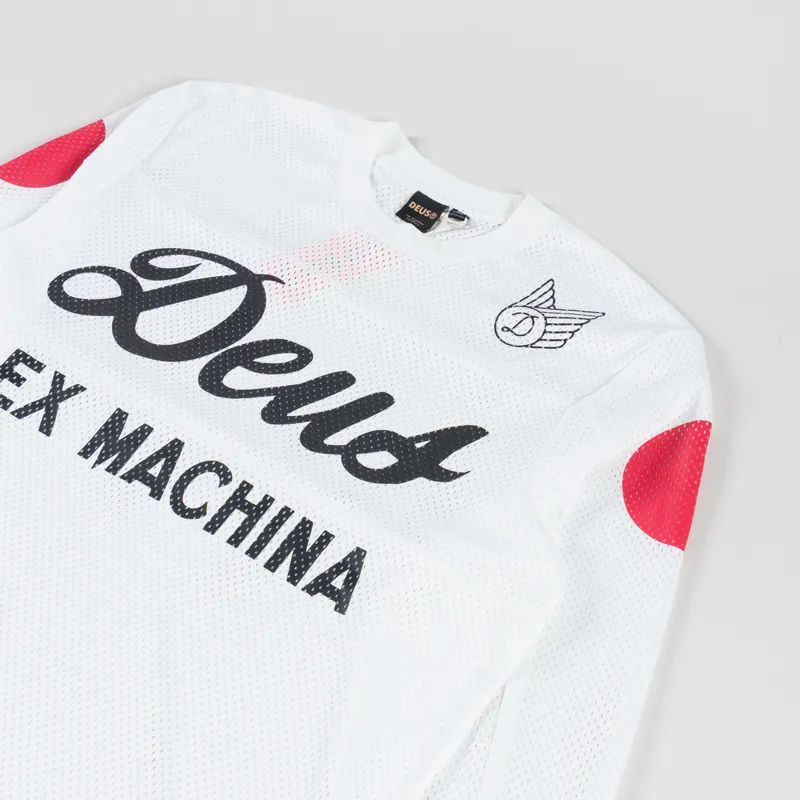 Deus Ex Machina Saber Moto Jersey Vintage White-2