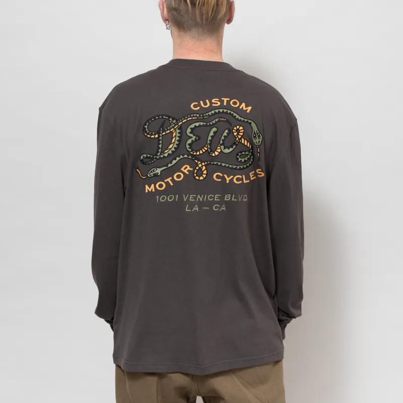 Deus Ex Machina Danger Noodle Long Sleeve T Shirt Anthracite-3