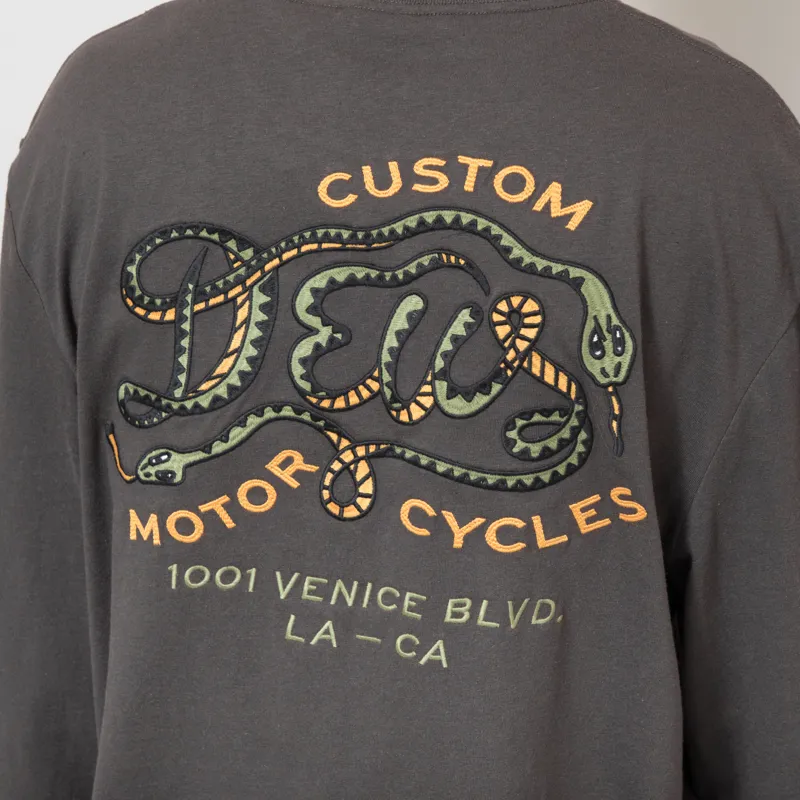 Deus Ex Machina Danger Noodle Long Sleeve T Shirt Anthracite-6