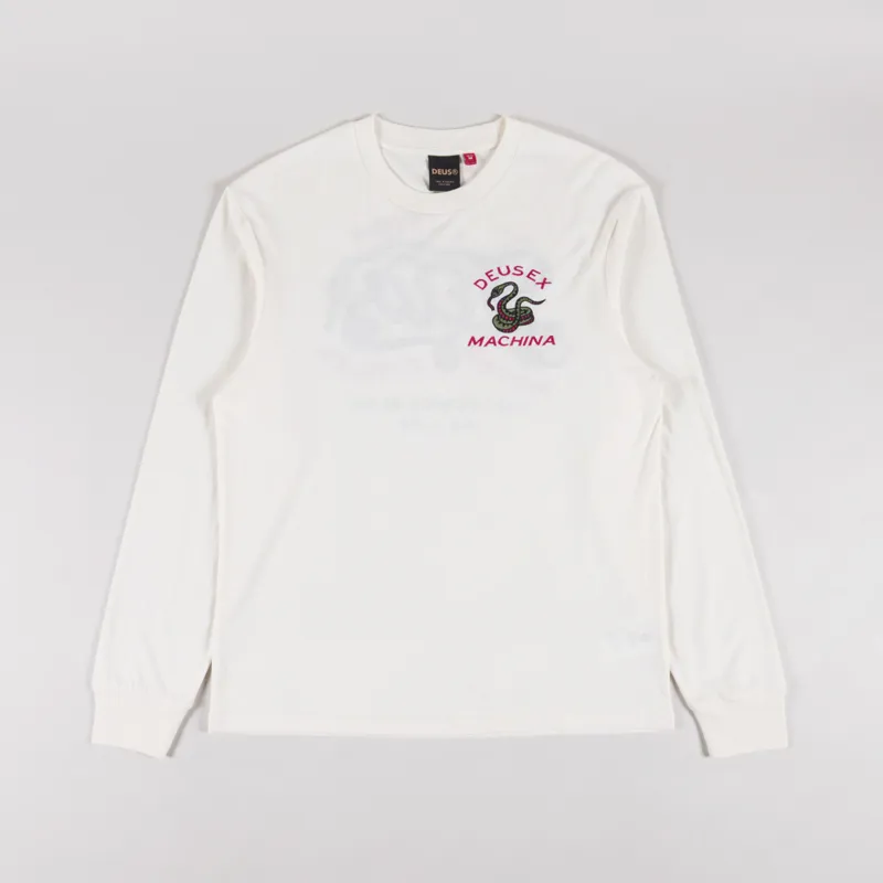 Deus Ex Machina Long Sleeve Danger Noodle T Shirt Dirty White-1