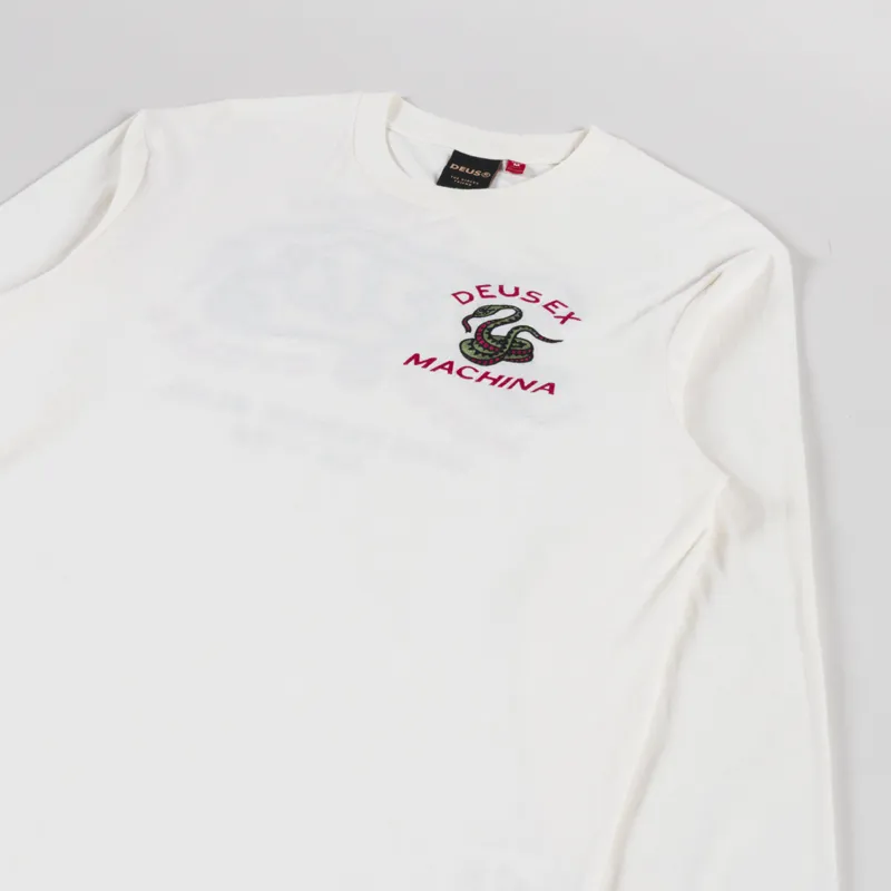 Deus Ex Machina Long Sleeve Danger Noodle T Shirt Dirty White-3