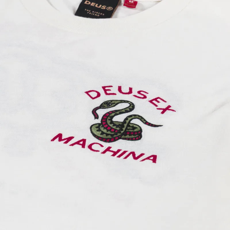 Deus Ex Machina Long Sleeve Danger Noodle T Shirt Dirty White-5