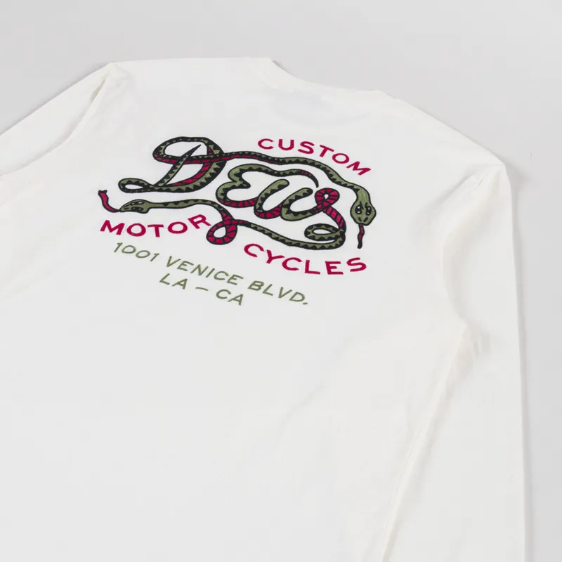 Deus Ex Machina Long Sleeve Danger Noodle T Shirt Dirty White-2
