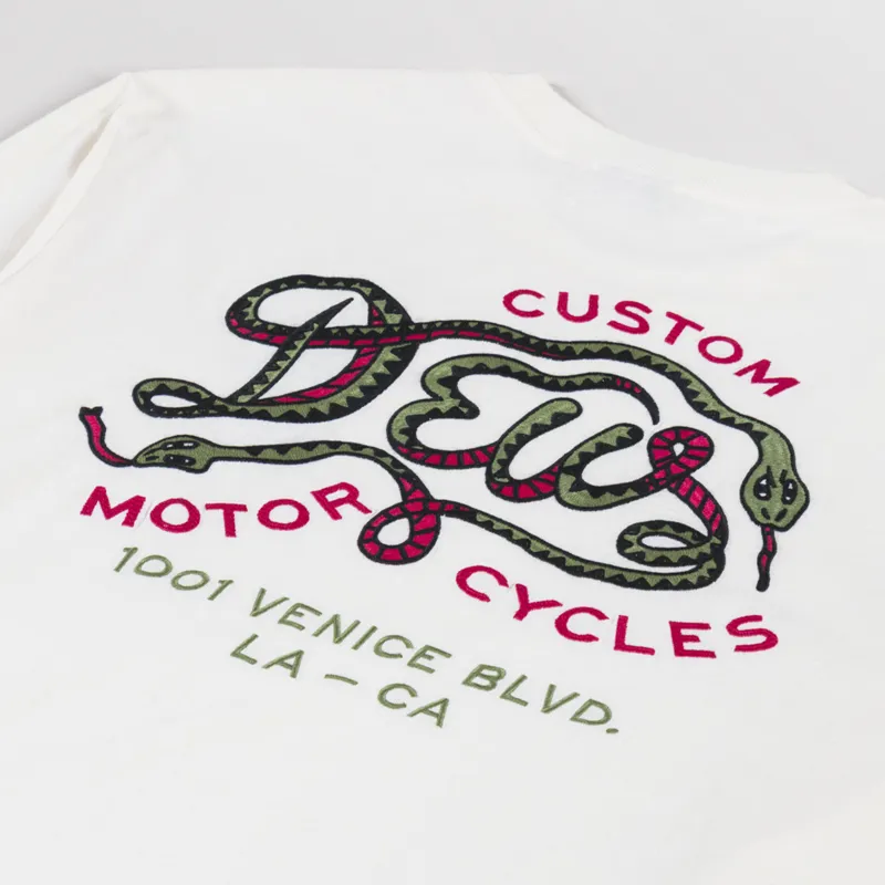 Deus Ex Machina Long Sleeve Danger Noodle T Shirt Dirty White-4