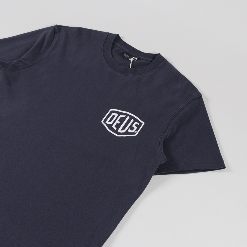 Deus Ex Machina Shield Garment Dyed T Shirt Black-1