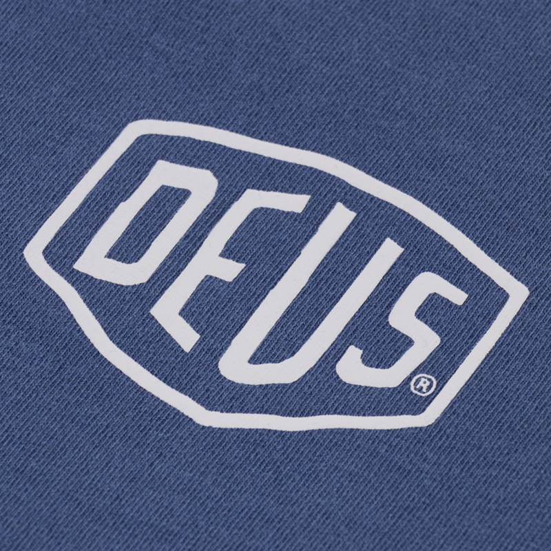 Deus Ex Machina Shield Garment Dyed T Shirt Mechanic Blue-4
