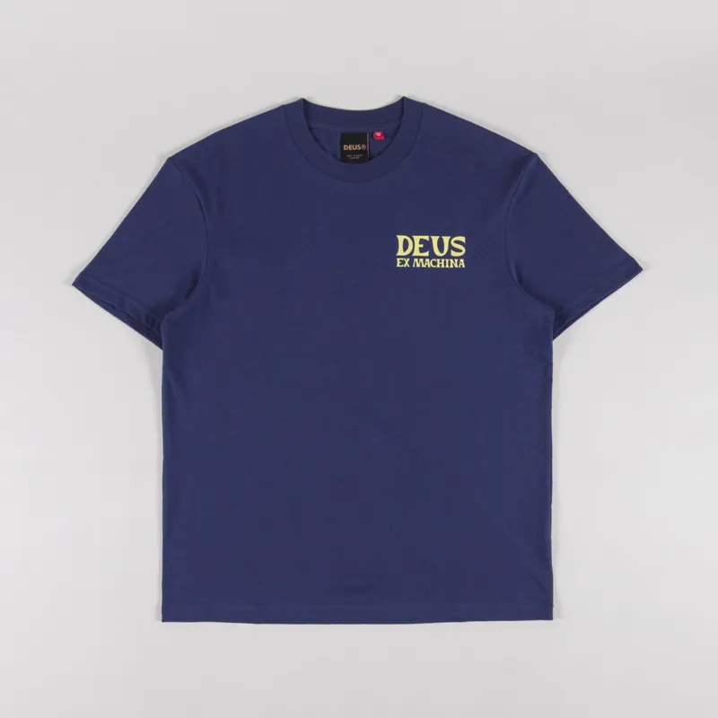 Deus Ex Machina Chinook T Shirt Mechanic Blue-1
