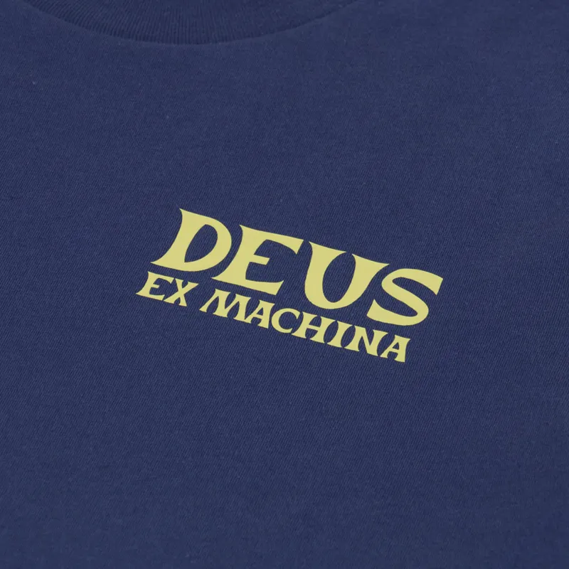 Deus Ex Machina Chinook T Shirt Mechanic Blue-5