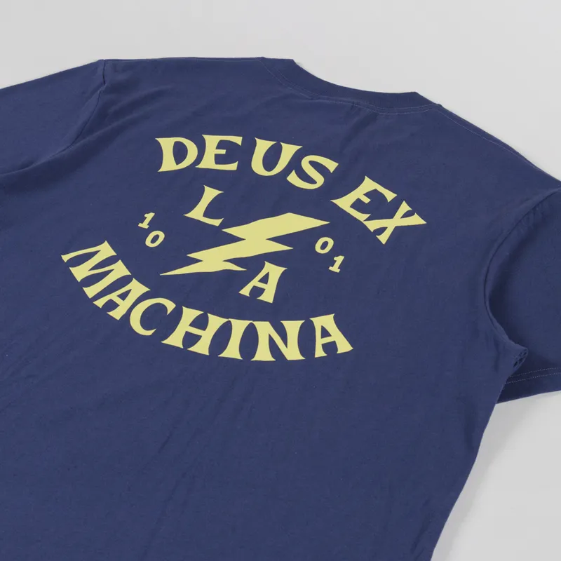 Deus Ex Machina Chinook T Shirt Mechanic Blue-2