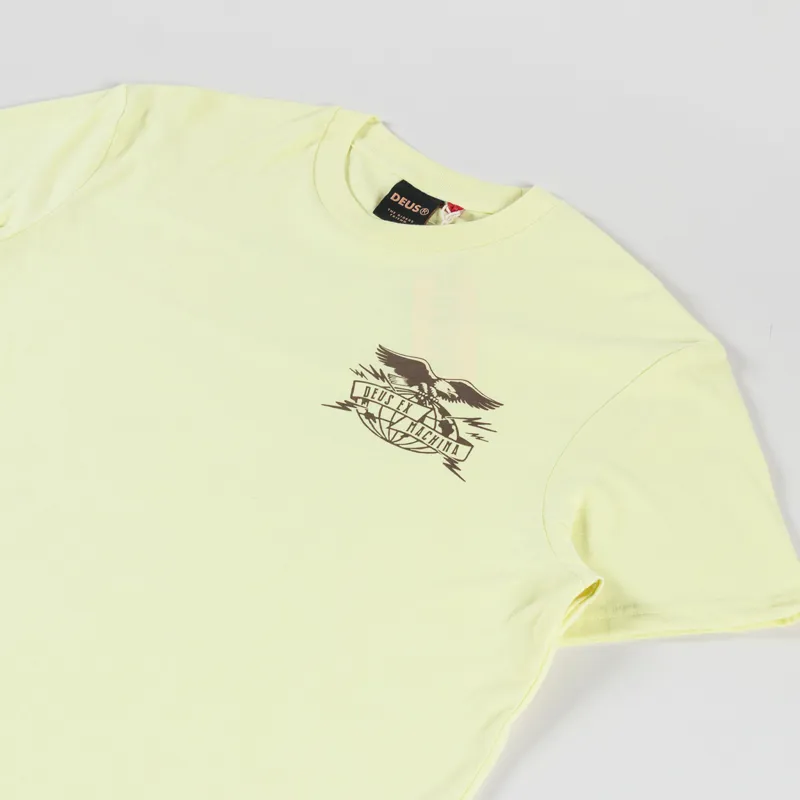 Deus Ex Machina Claw Some Whizz T Shirt Canary Yellow-3