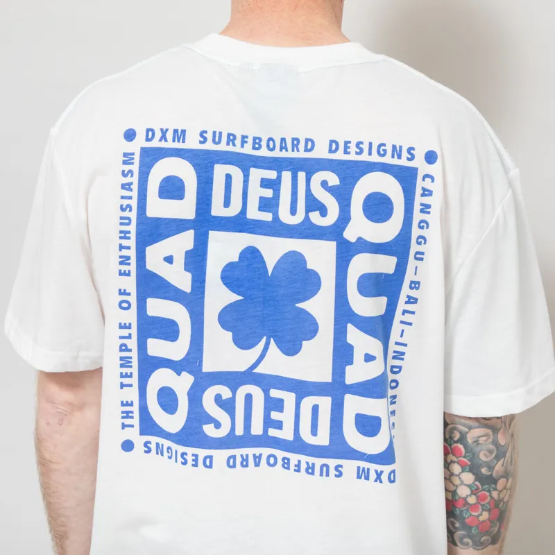 Deus Ex Machina Quad T Shirt Vintage White-6