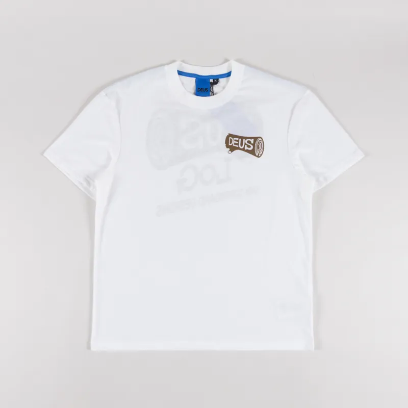 Deus Ex Machina Log T Shirt Vintage White-1