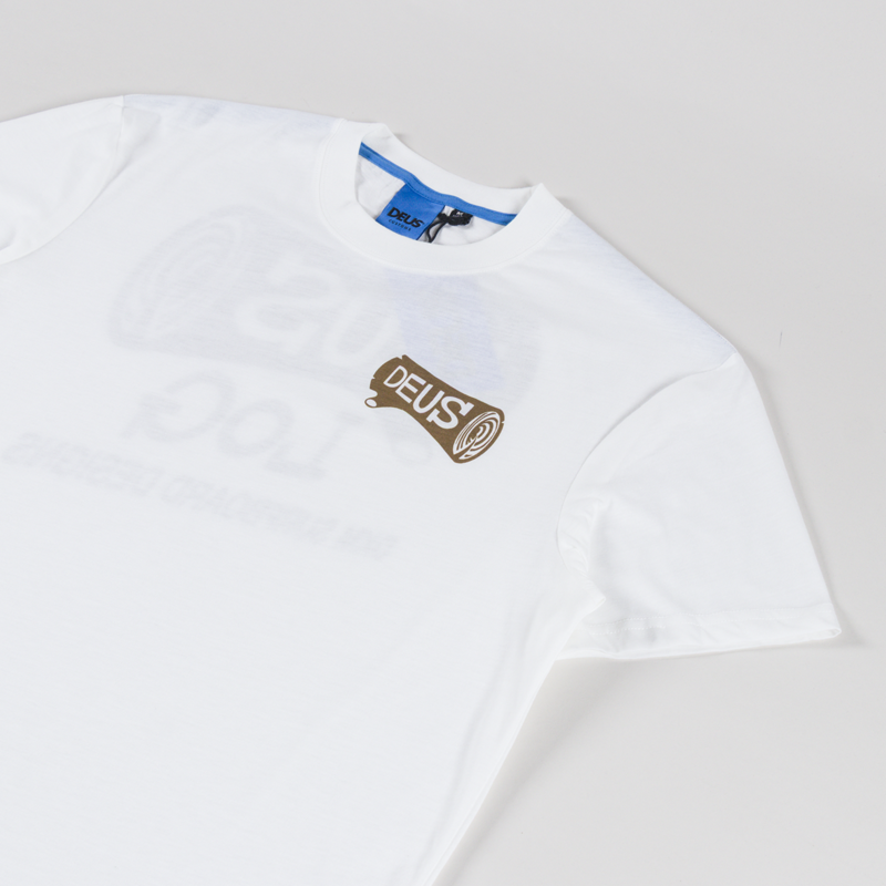 Deus Ex Machina Log T Shirt Vintage White-3