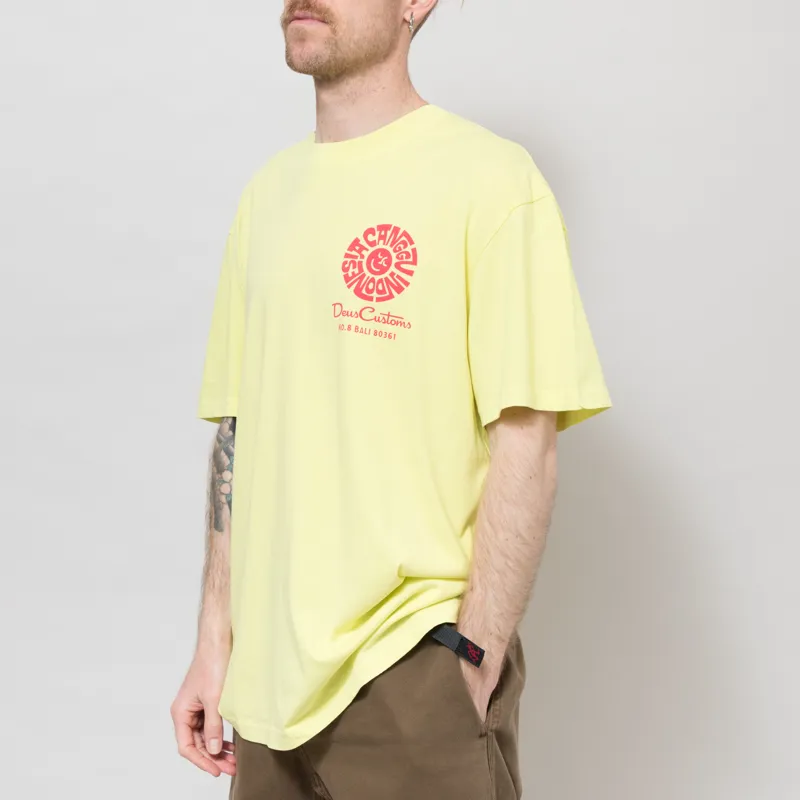 Deus Ex Machina Canggu Address T Shirt Canary Yellow-1