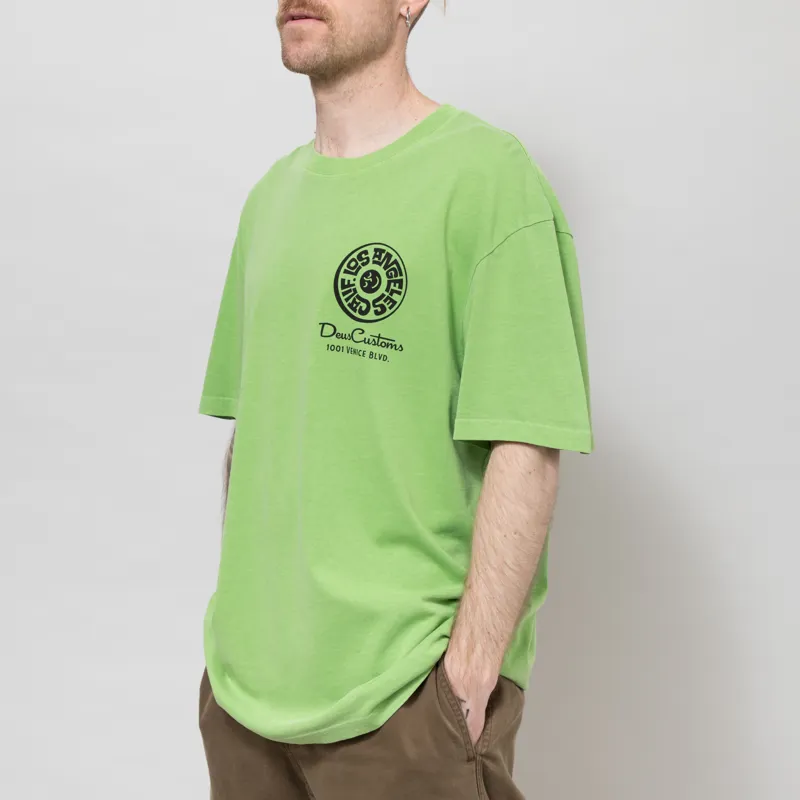 Deus Ex Machina Los Angeles Address T Shirt Parrot Green-3